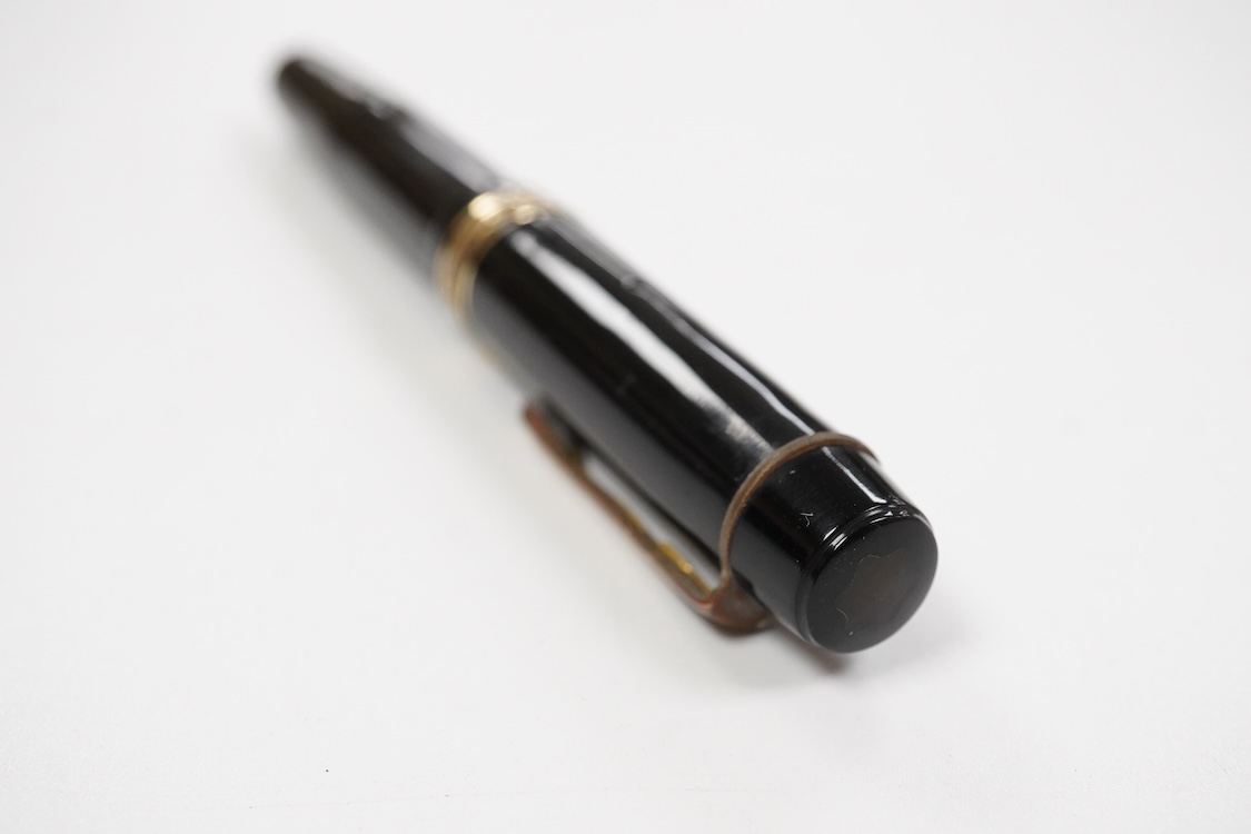 A Montblanc piston filler fountain pen which appears to be a size 6